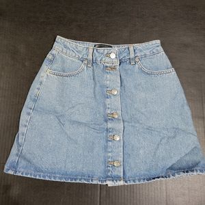 Asos Jean Skirt SZ 4 Button Front